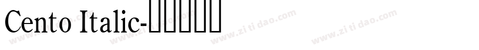 Cento Italic字体转换